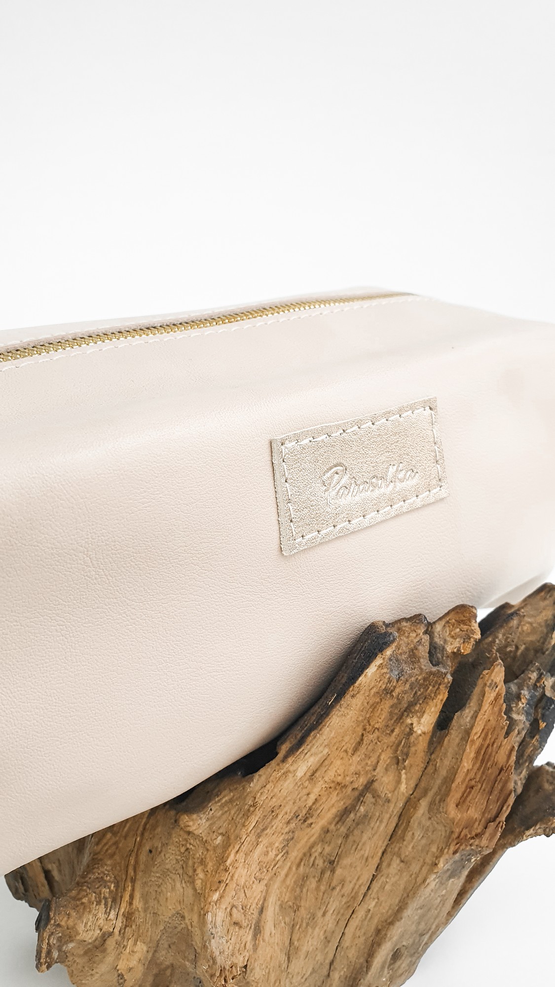 Women Rose Leather Toiletry Bag