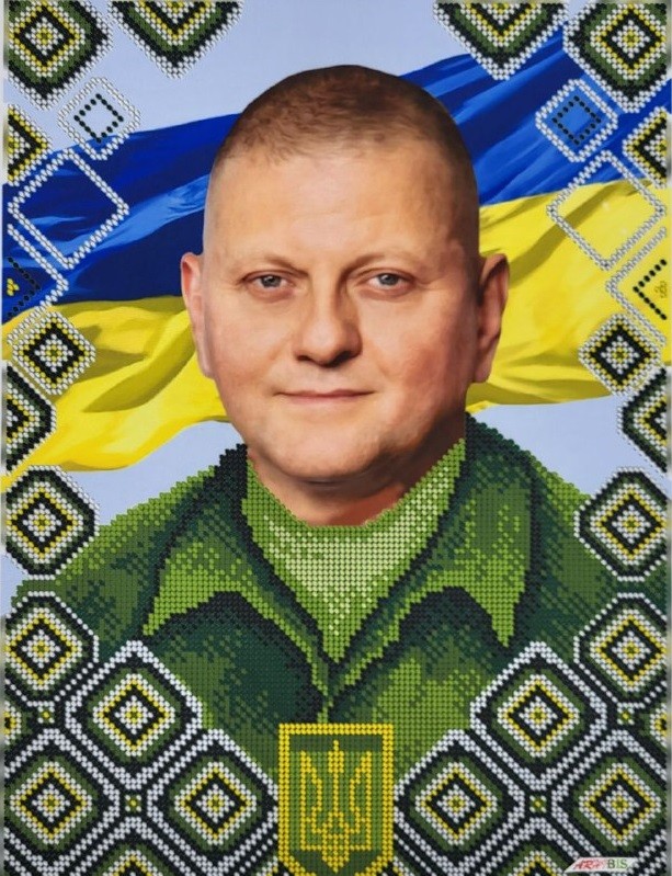 Zaluzhny V, Commander-in-Chief of the Armed Forces of Ukraine Kit Bead Embroidery a3h_513