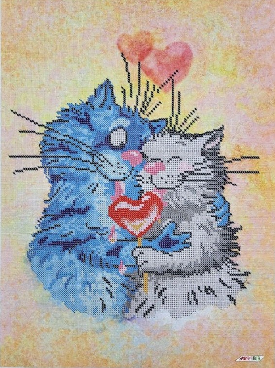Cats in love Kit Bead Embroidery d3576