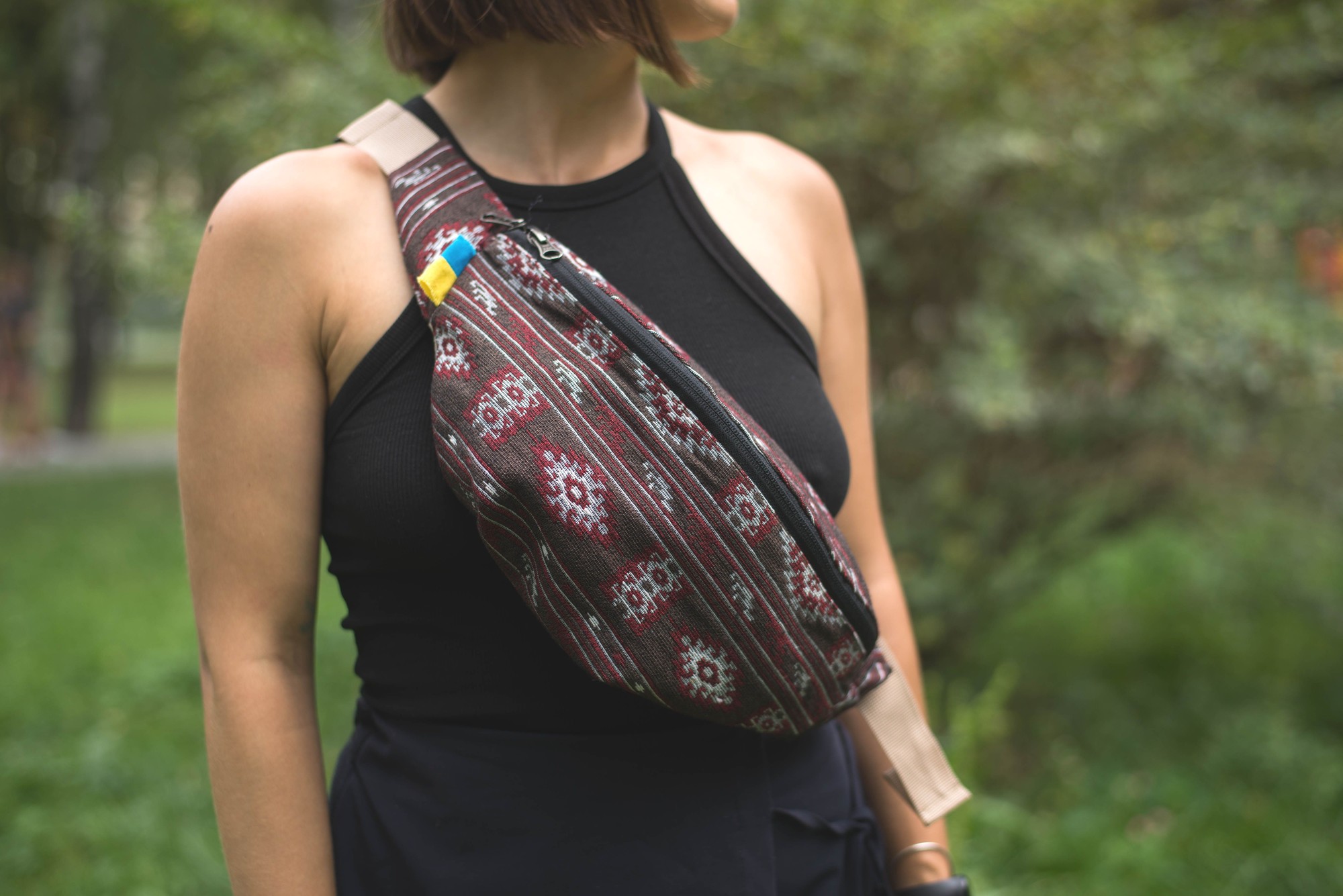 Tapestry belt bag for women "KOBZA".