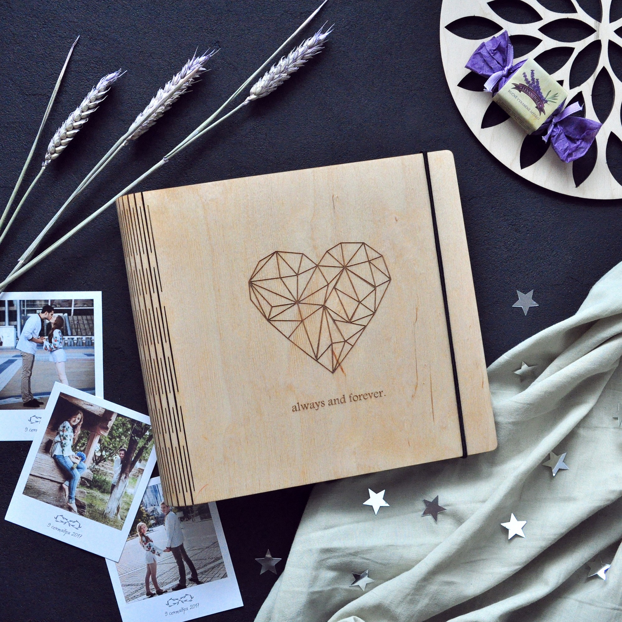 Wooden Photo Album "Always and Forever"