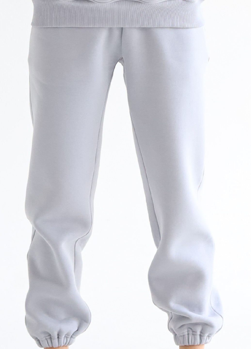 Women's Cotton Jogger Pants with Fleece | Grey color | Made in Ukraine | Rebellis