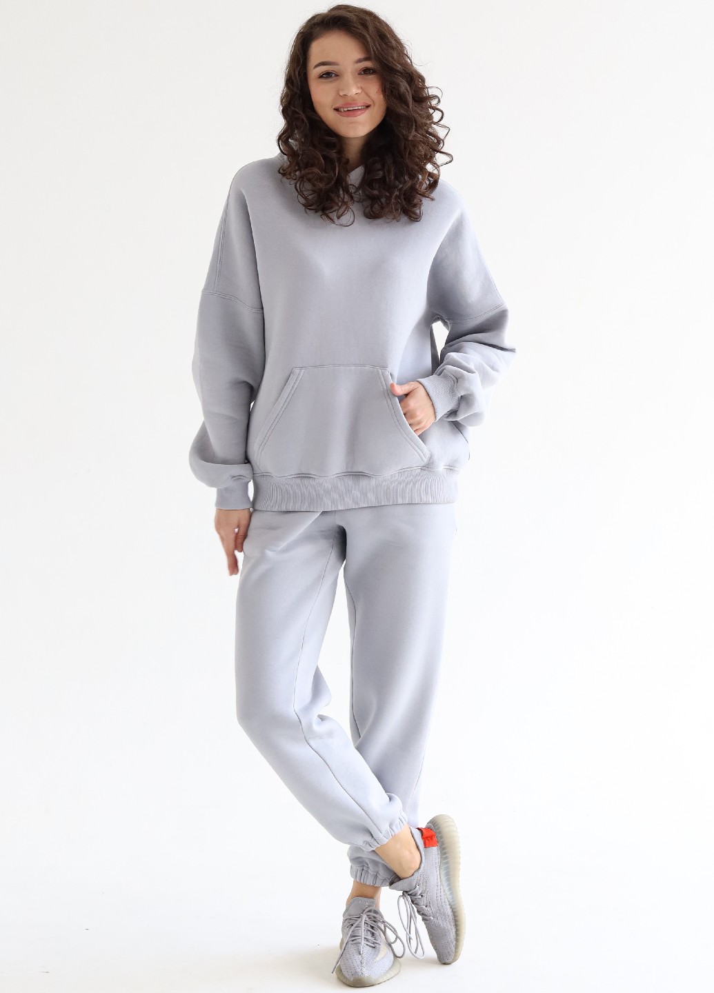 Tracksuits with Fleece - Hoodie and joggers - Grey color - Made in Ukraine - Rebellis