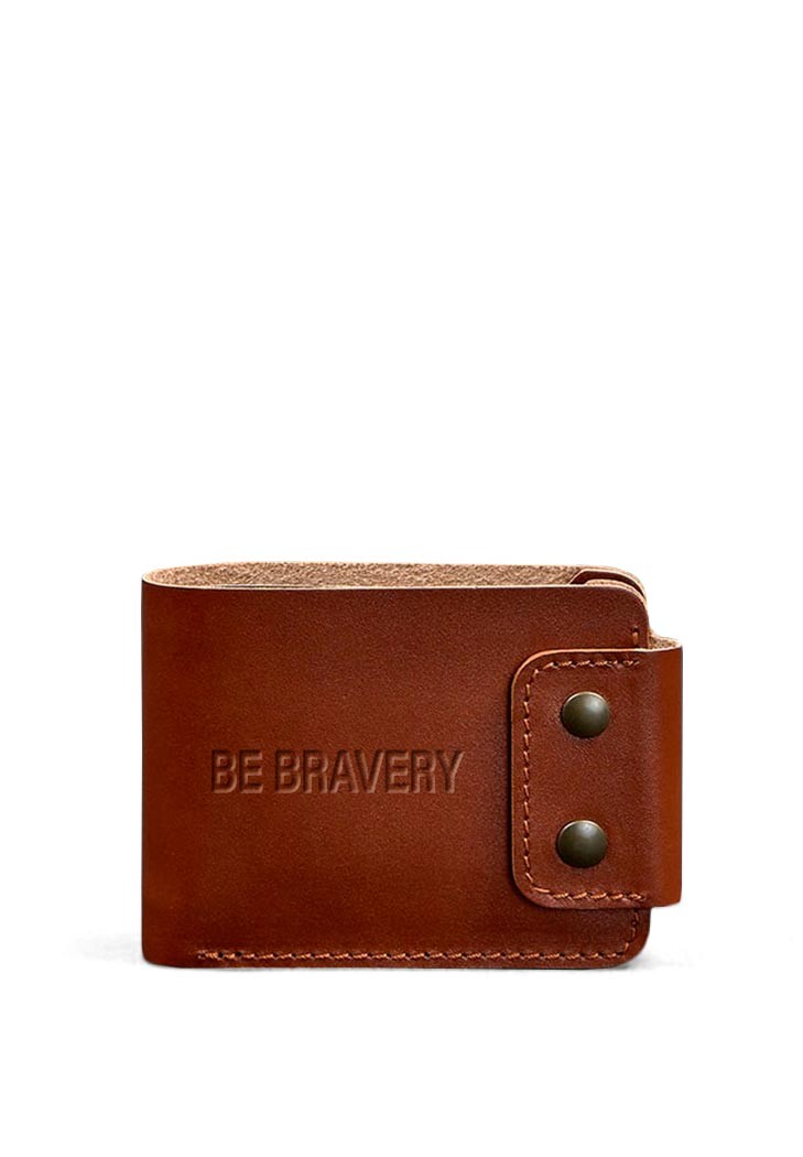 Men's leather wallet Zeus 9.0 light brown Be bravery (BN-PM-9-k-b)