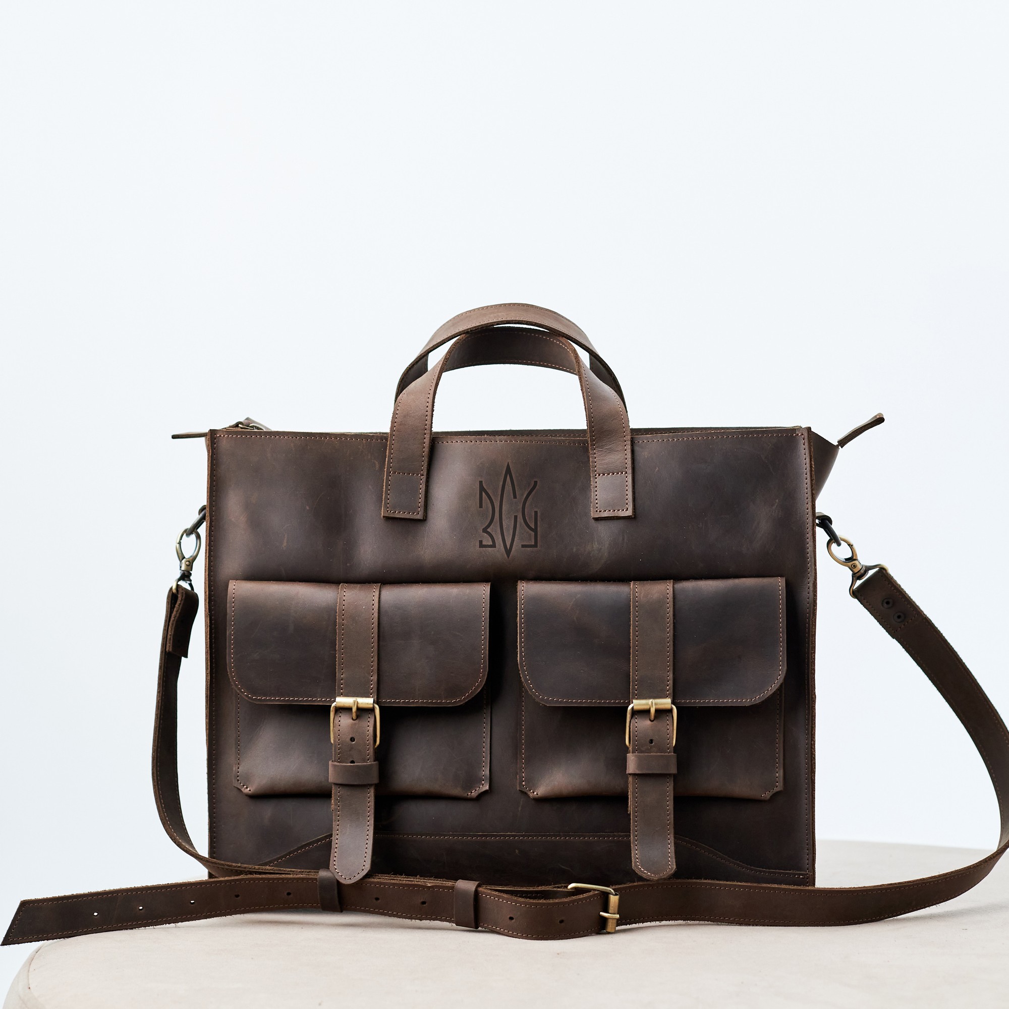 Leather laptop satchel - 29118 from Pikore Shop with donate to u24