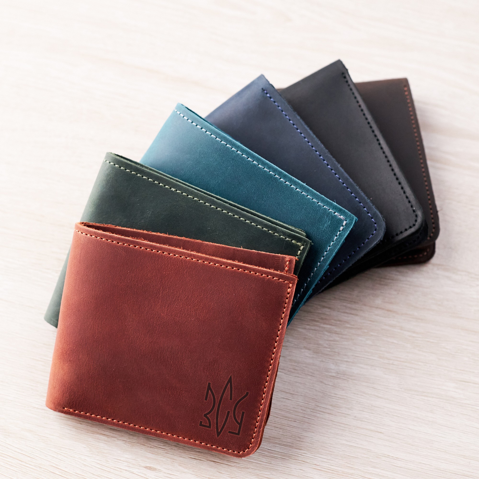 Genuine leather wallet men
