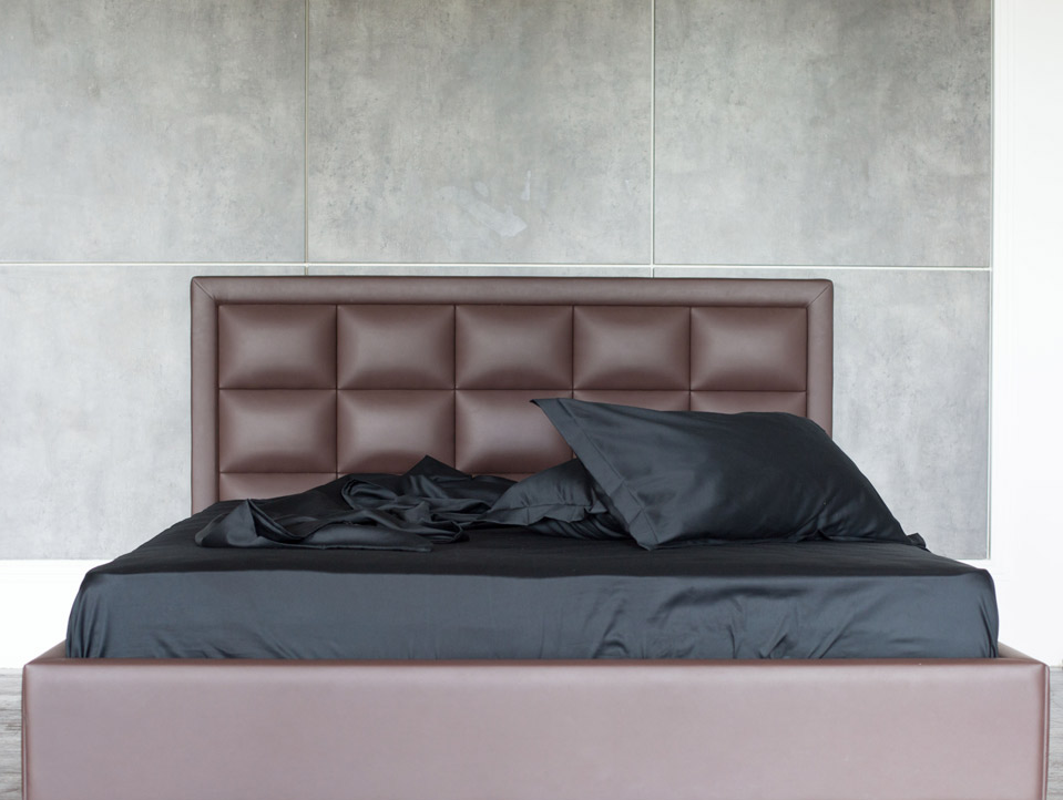 Satin bedding set BLACK STONE double bed