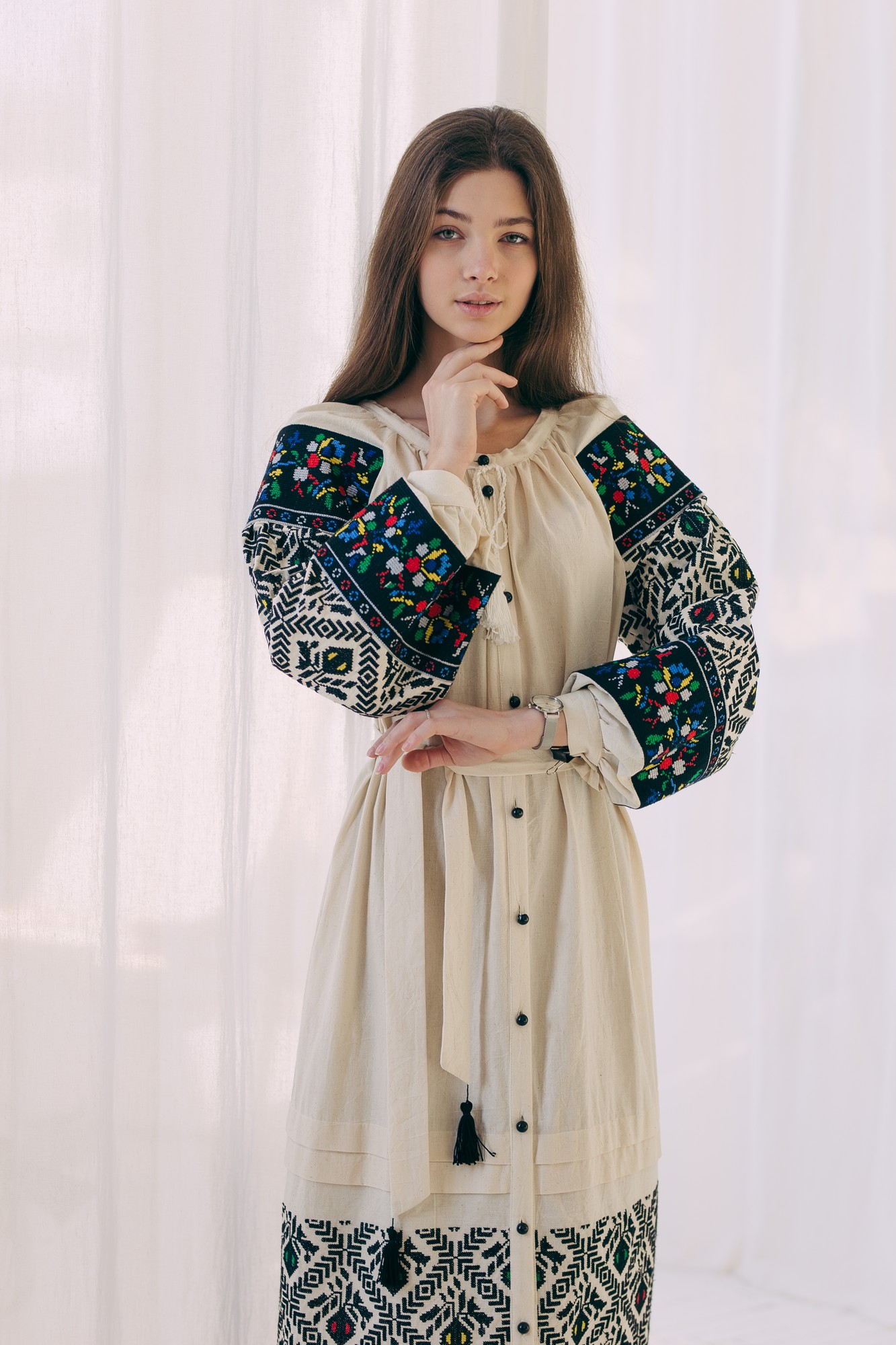 Women's embroidered dress MOTYV New Borschivka