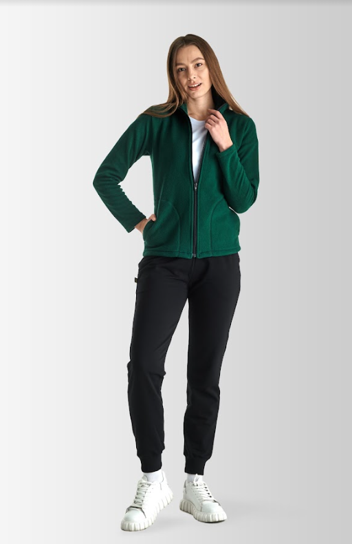 Women's fleece jacket Vigo 200 green