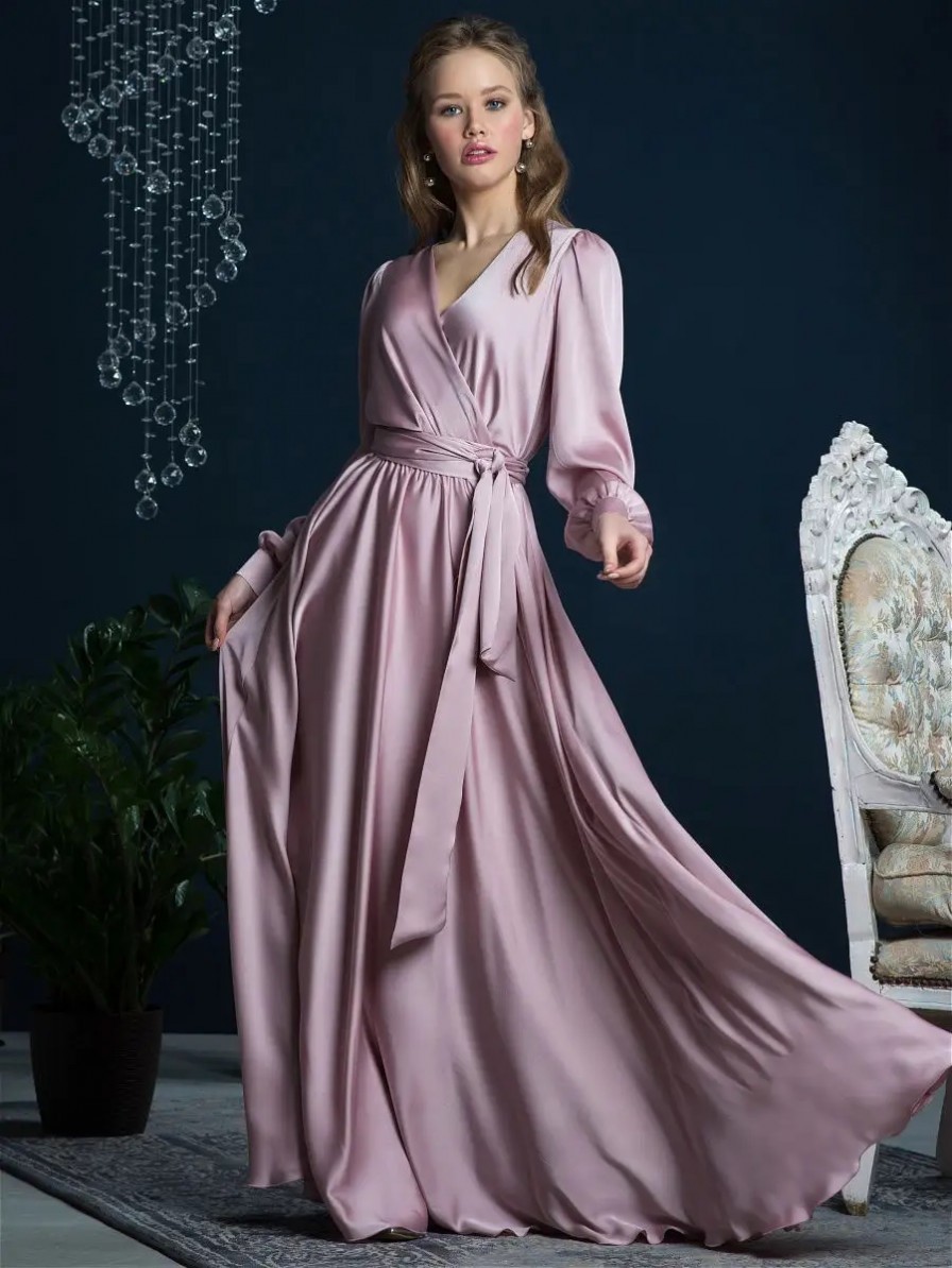 light-pink-maxi-dress-long-sleeve-dress-for-wedding-guest-30797-from-liudmyla-hural-with