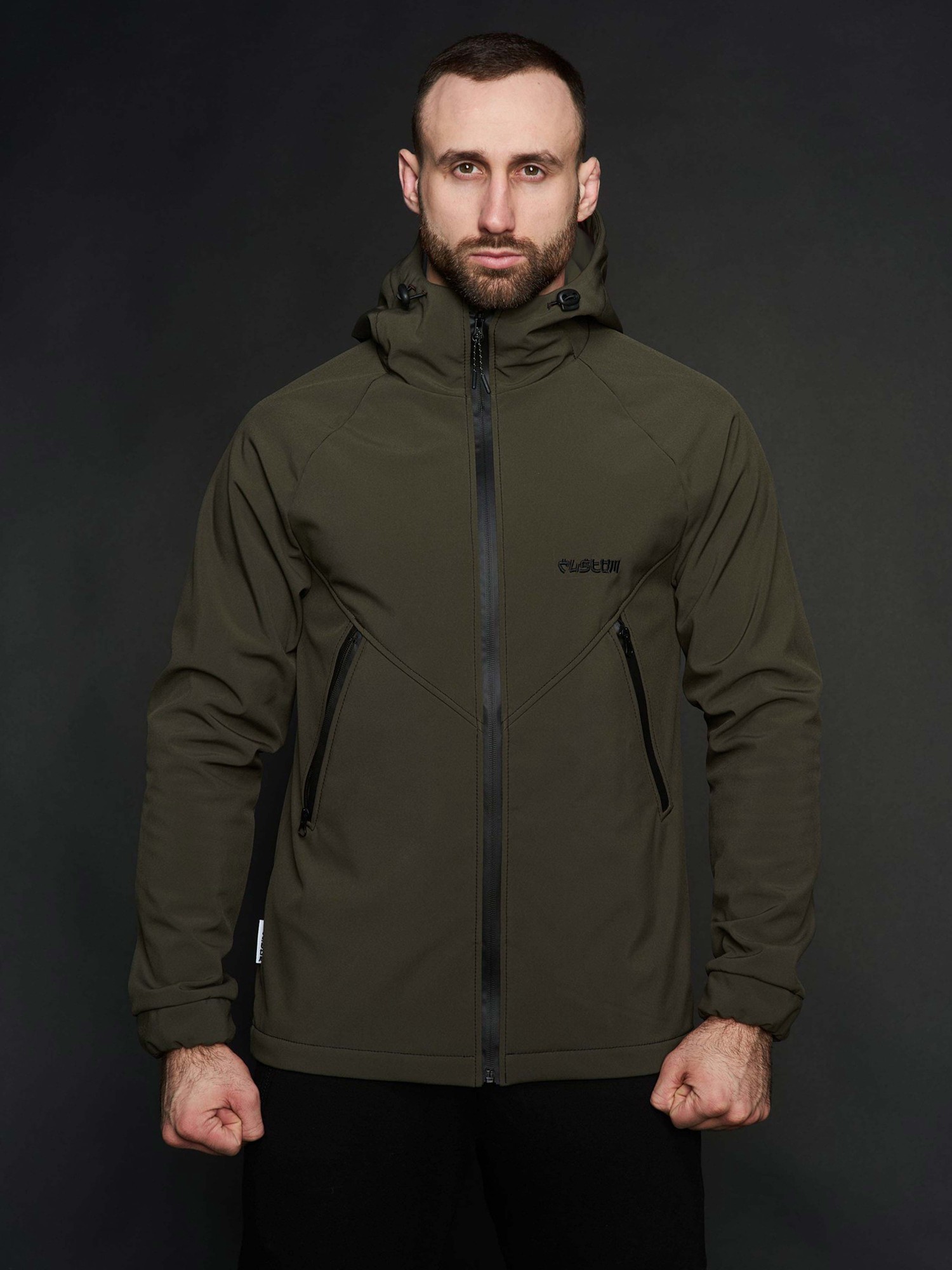 Men's jacket Protection Soft Shell olive Custom Wear
