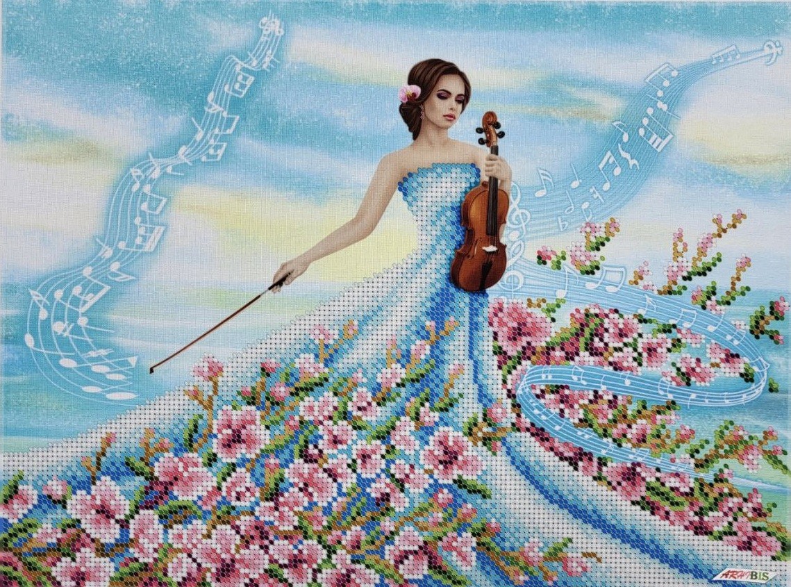Violin Melody Kit Bead Embroidery bs 3345