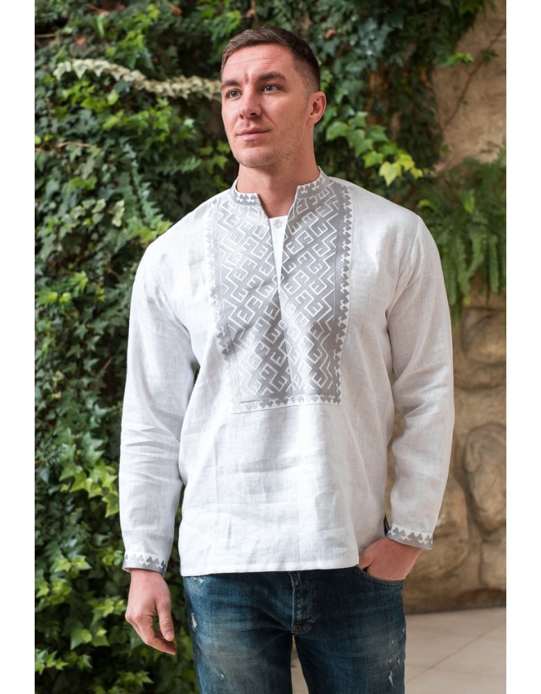 White man's embroidered shirt "Podillia"