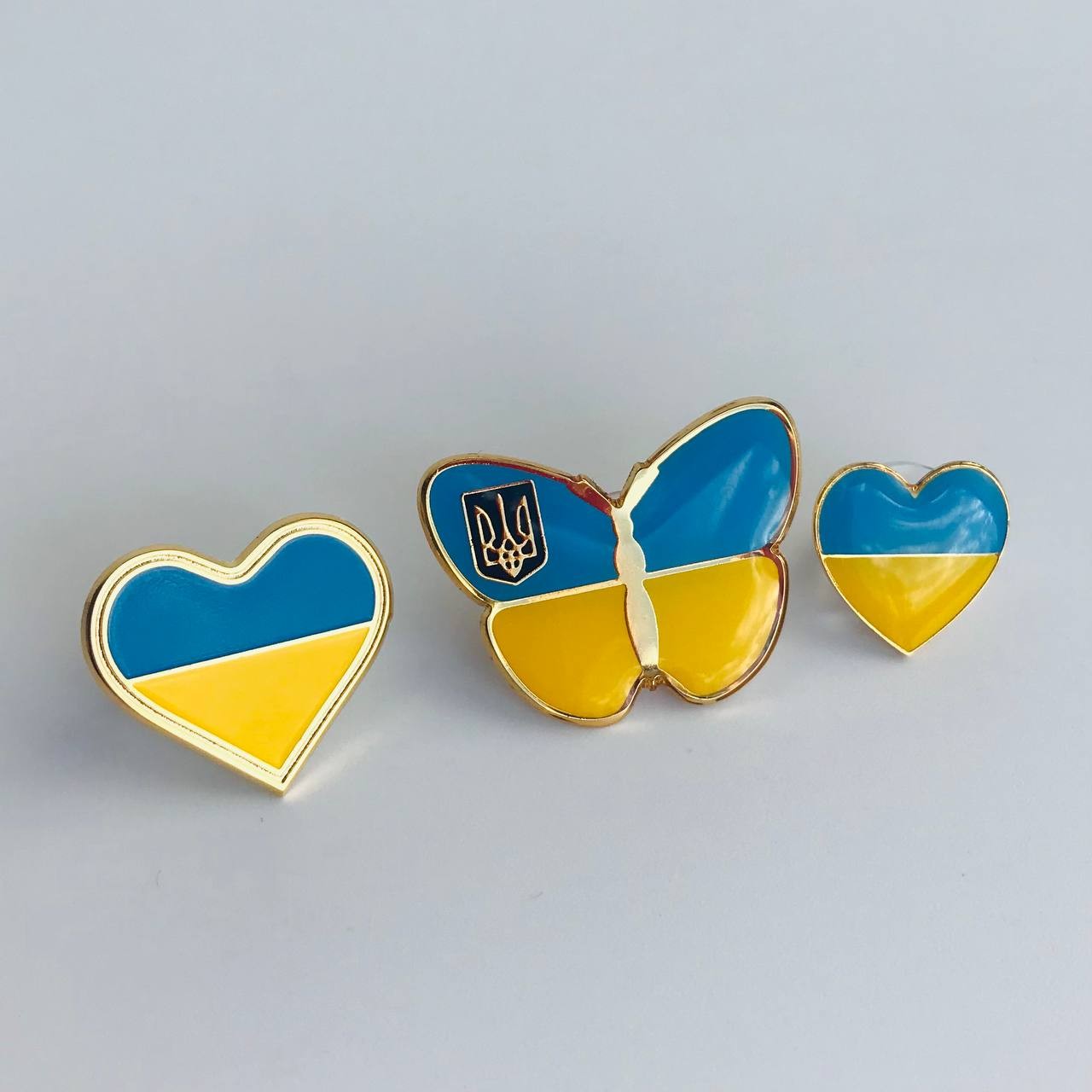 3pcs badge set of / Ukrainian symbols