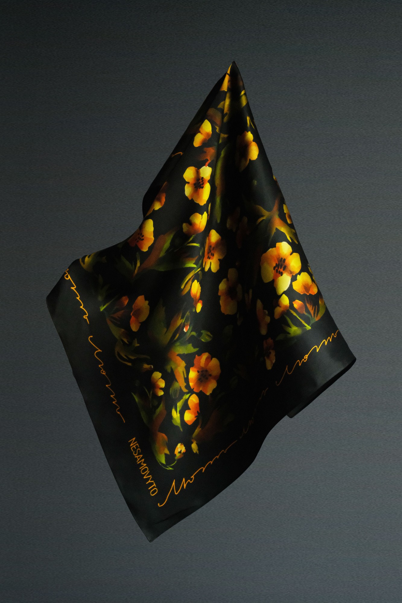 Silk scarf "Rage" with double-sided printing