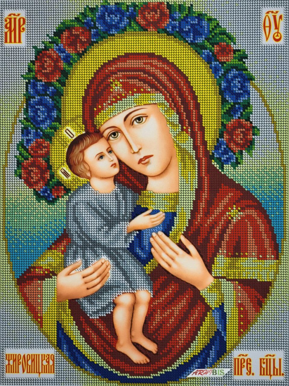Mother of God Zhirovytska Icon Kit Bead Embroidery a3p_068