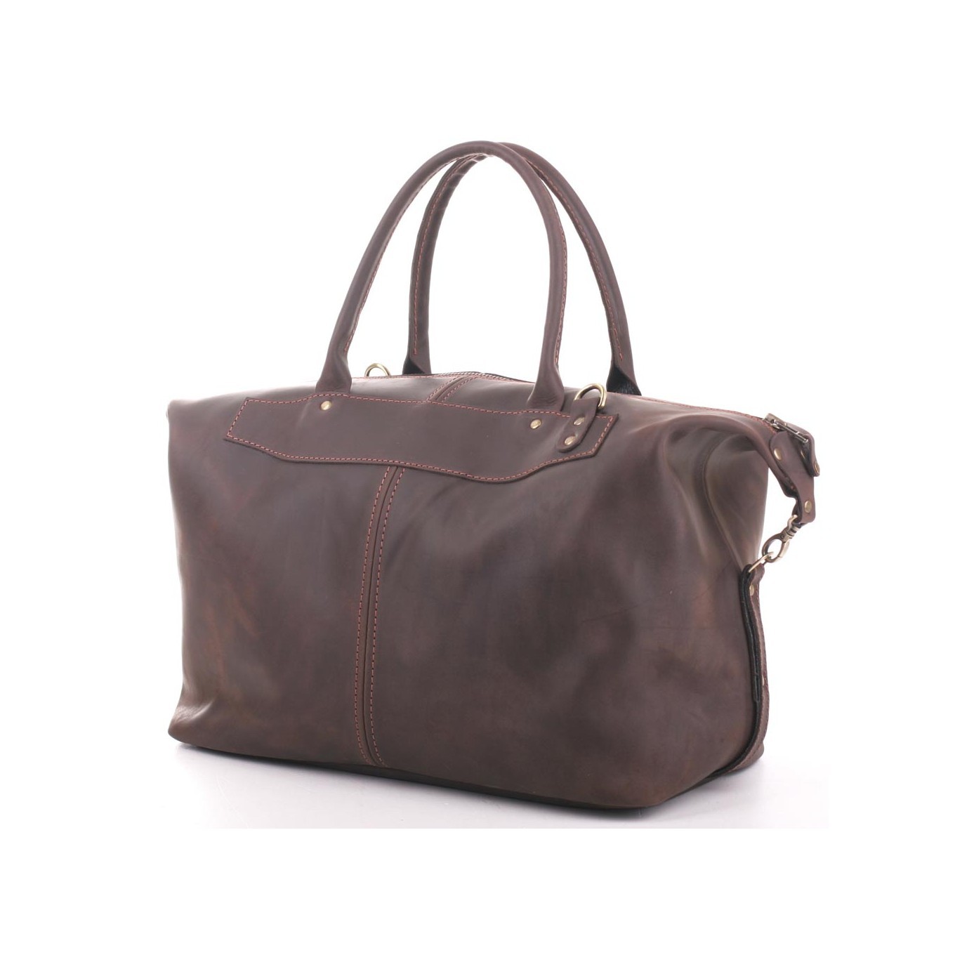 A high-quality brown satchel bag for travel