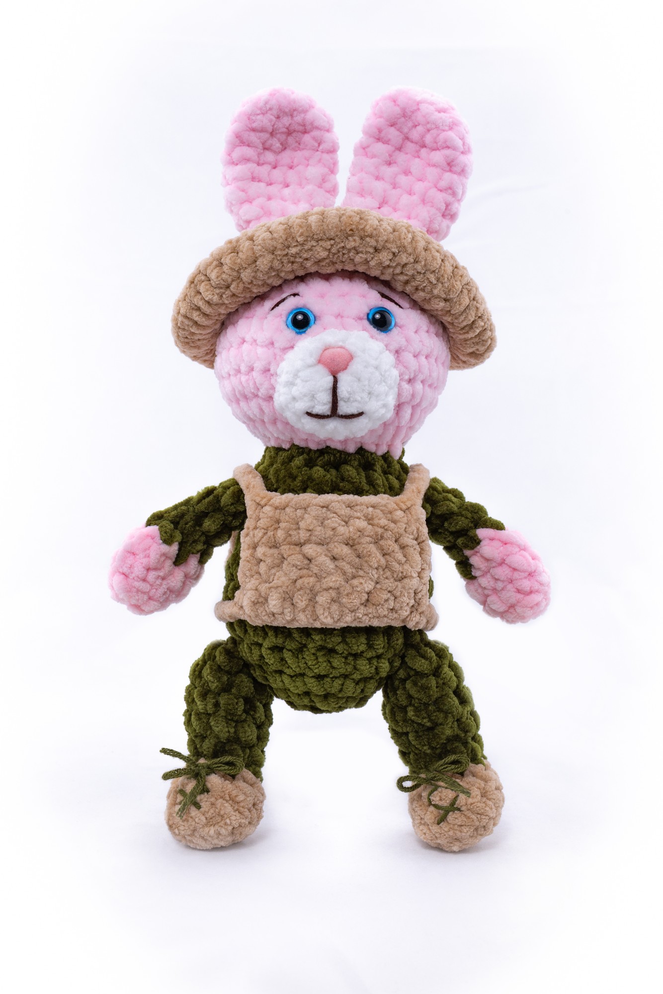 Knitted plush toy Bunny Boris from the Foreign Legion