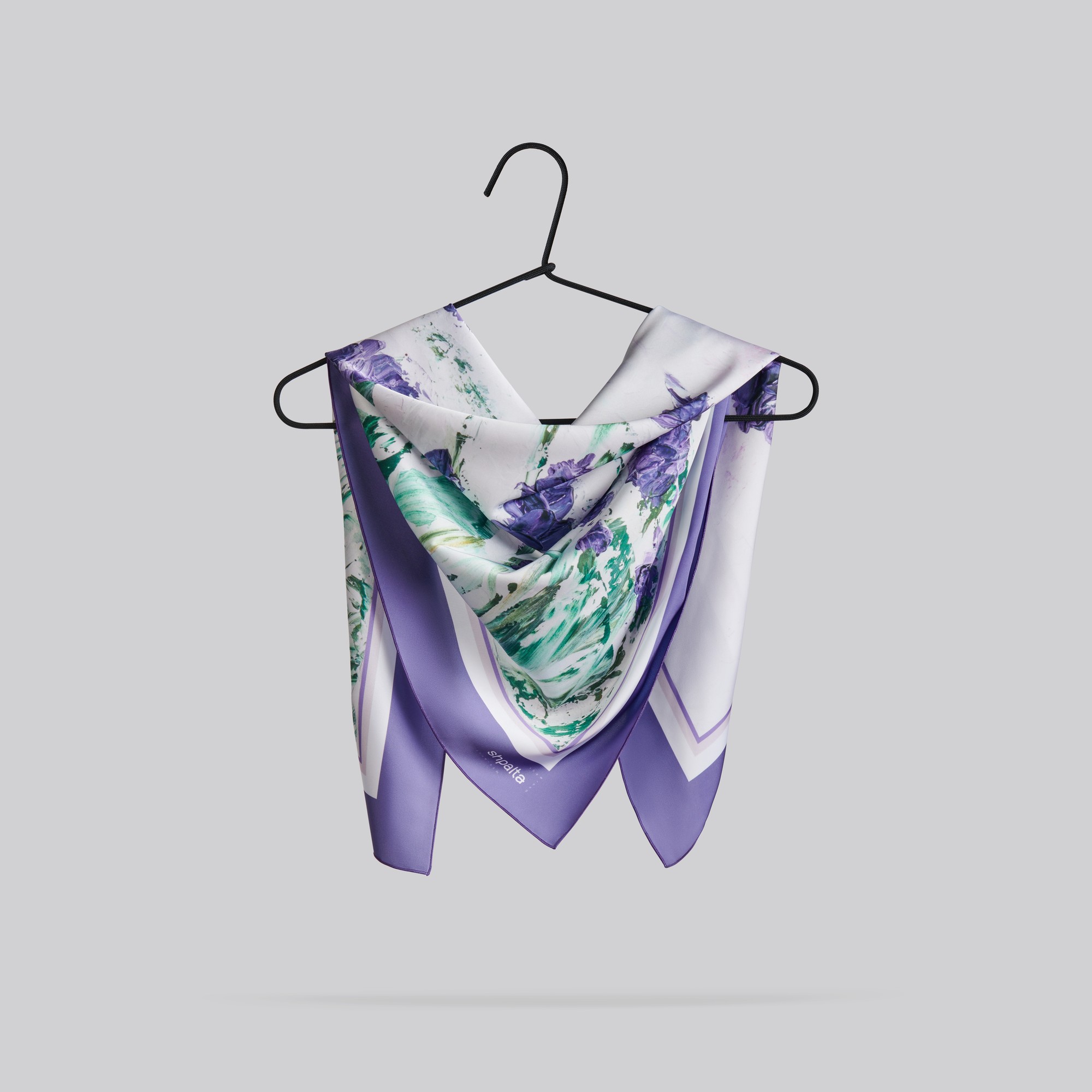 Scarf "Lavender" Size 70*70 cm customised silk shawl from Ukraine