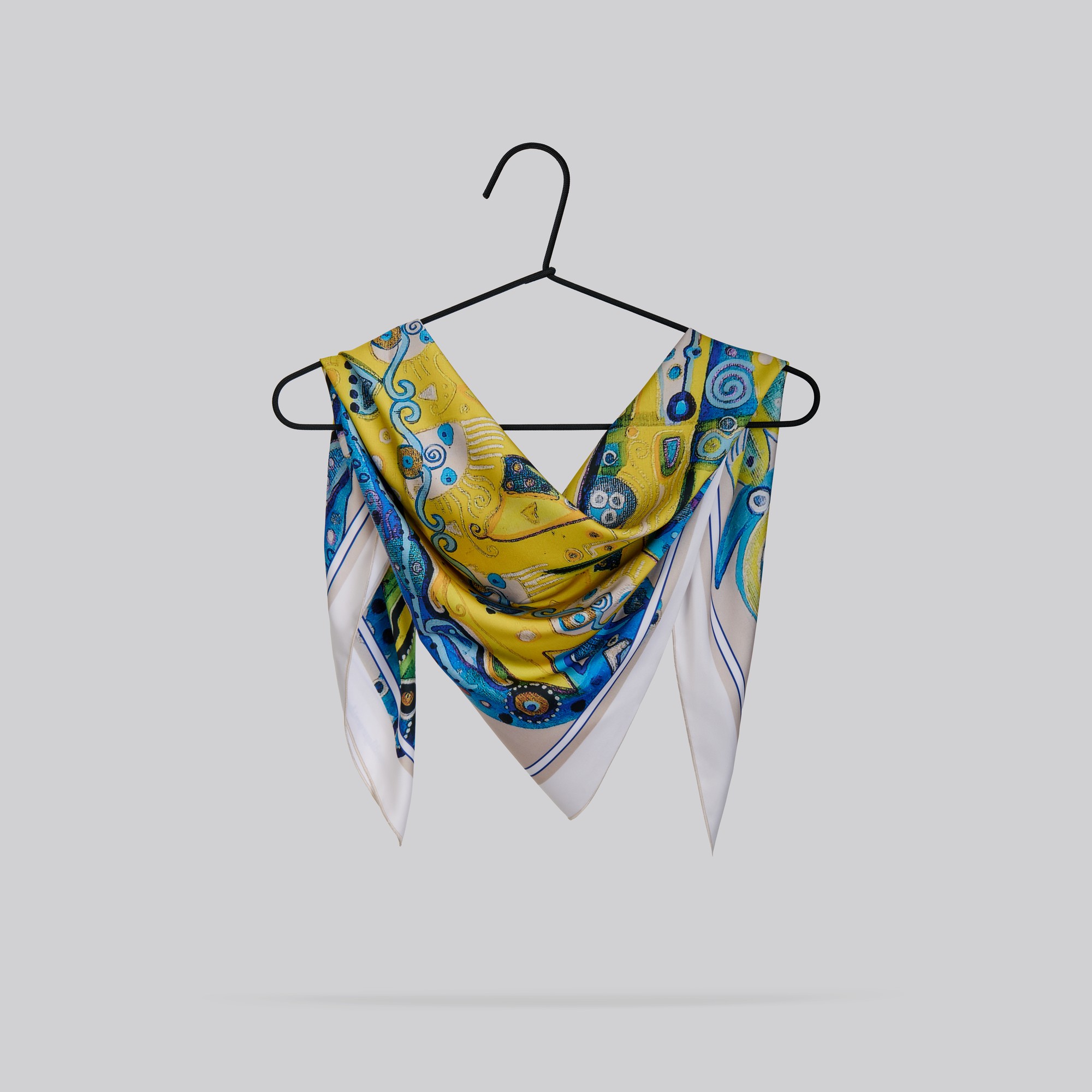 Scarf "Unbreakable" Size 57*57 cm silk shawl from Ukraine