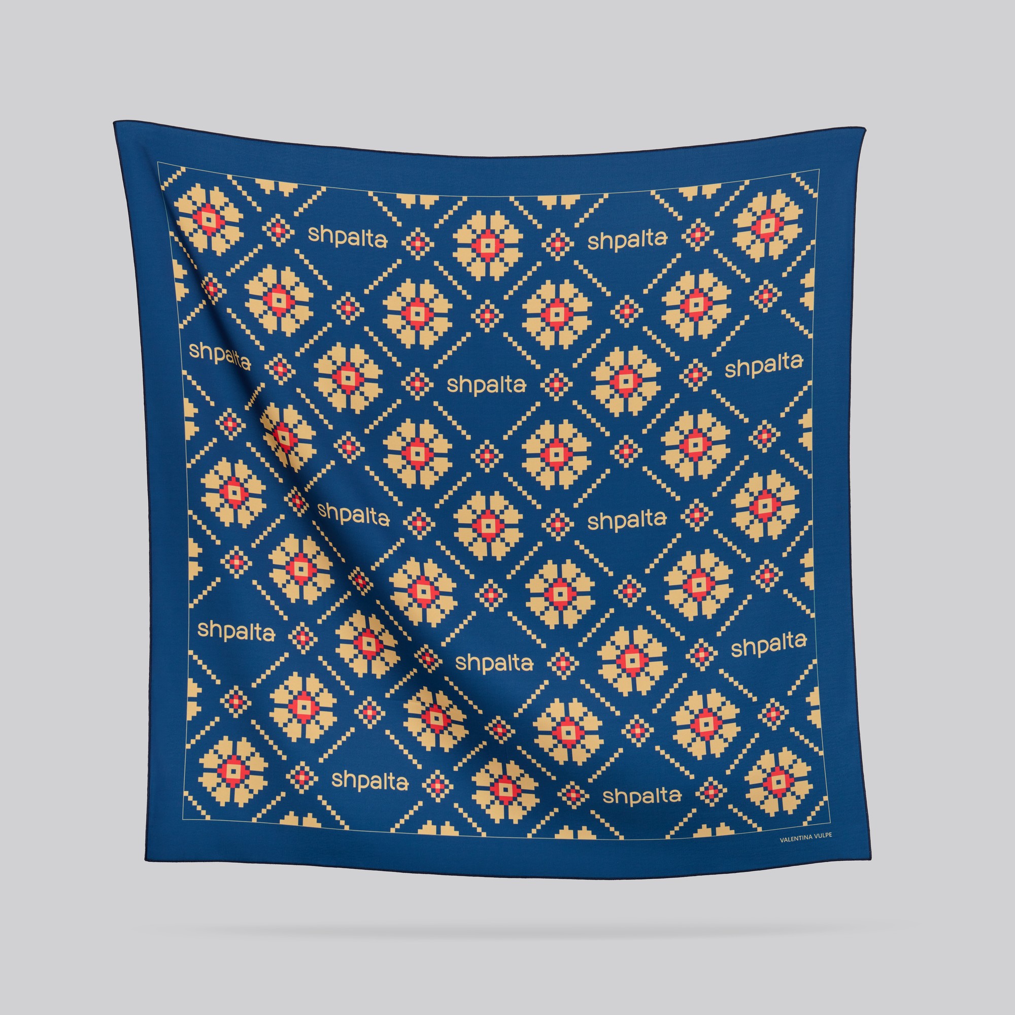 Scarf "Shpalta" Size 85*85 cm silk shawl from Ukraine