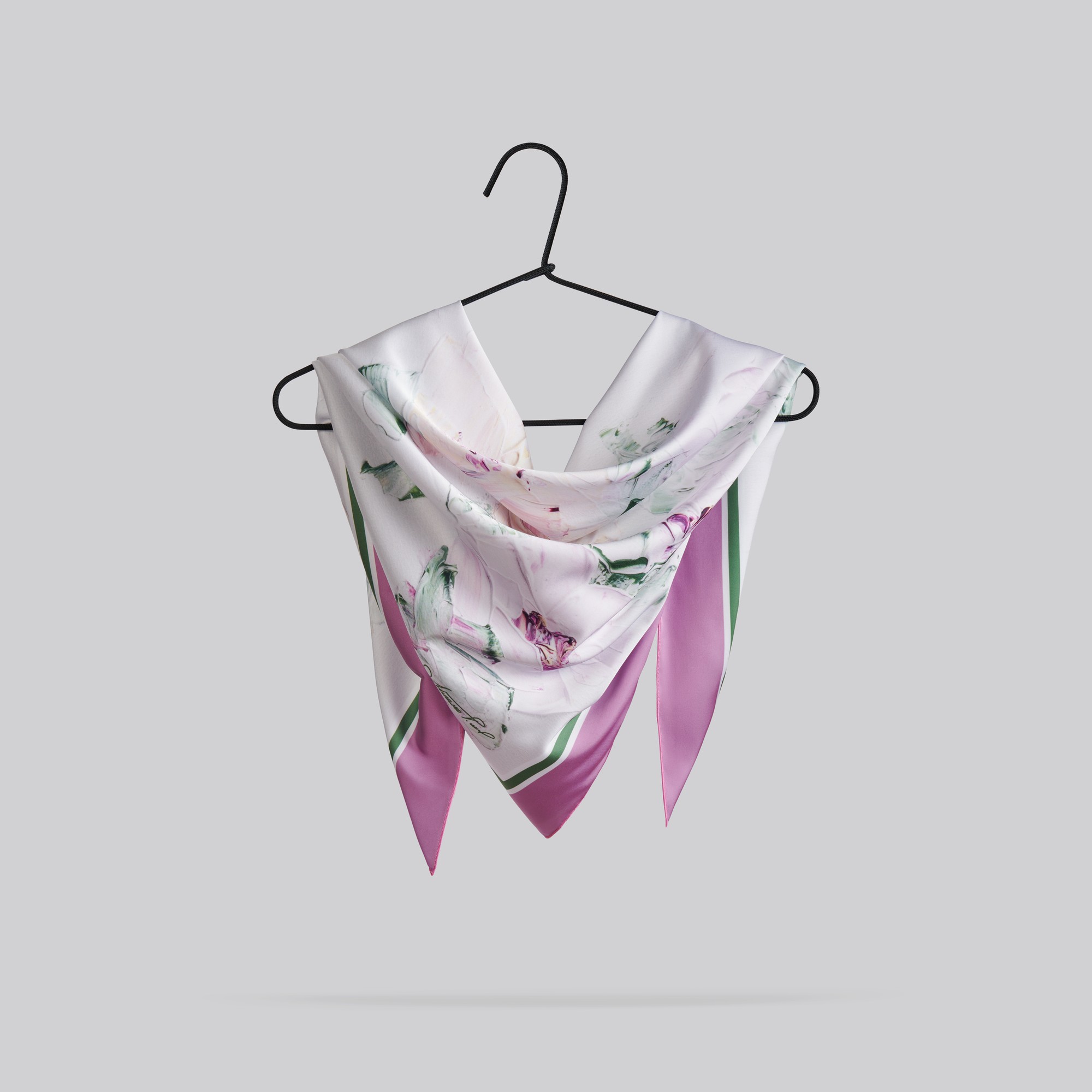 Scarf "Mallows" Size 57*57 cm silk shawl from Ukraine