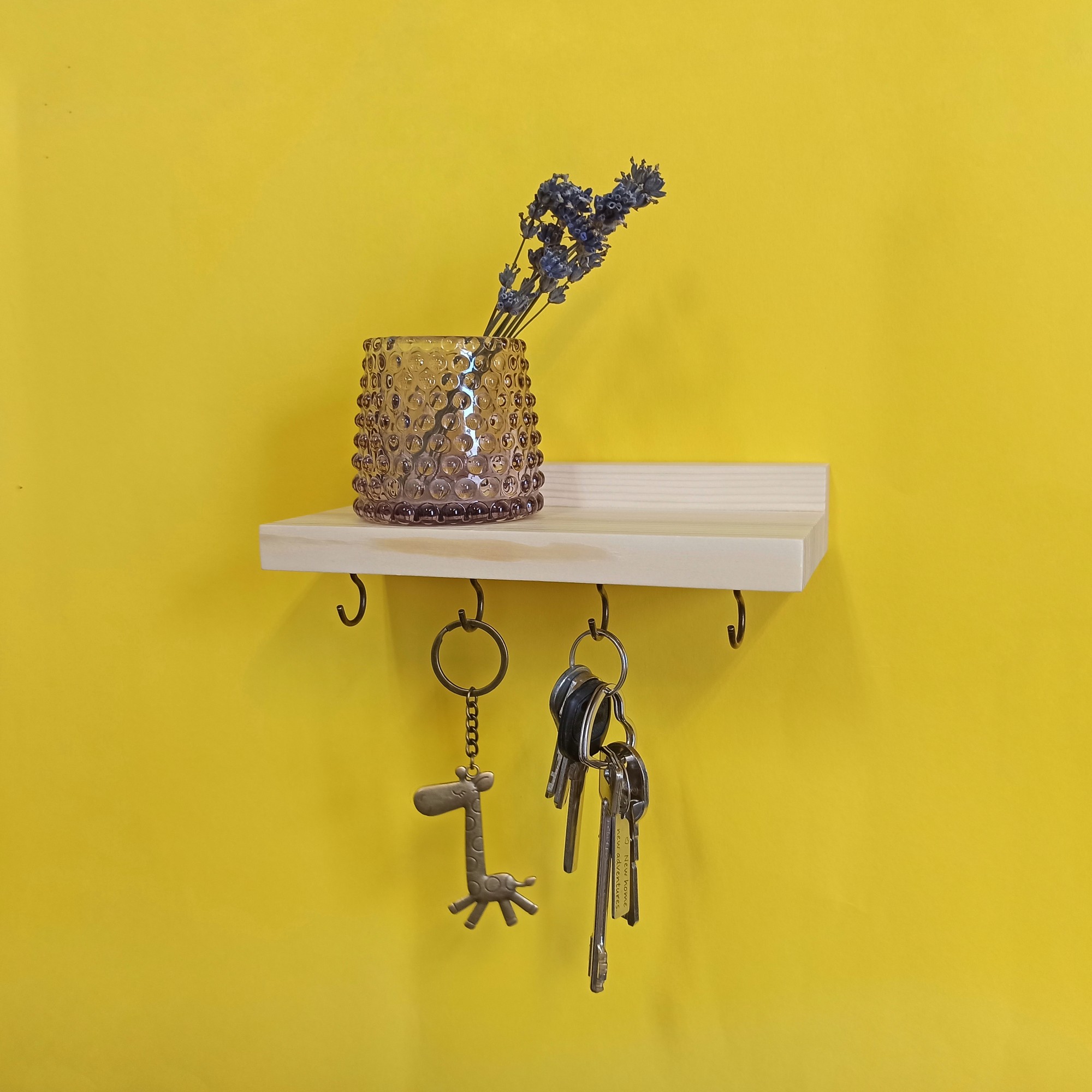 Wooden wall shelf key holder 32502 from Oleksii Prosianyk with donate to u24