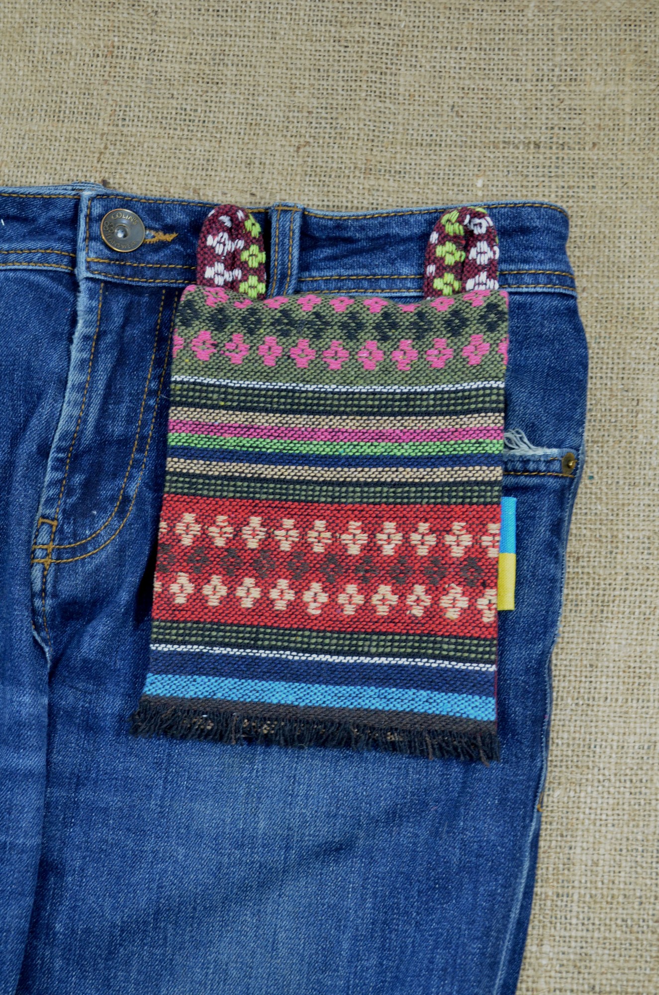 Women's belt bag-wallet "Haman tapestry Z" in ethno style.