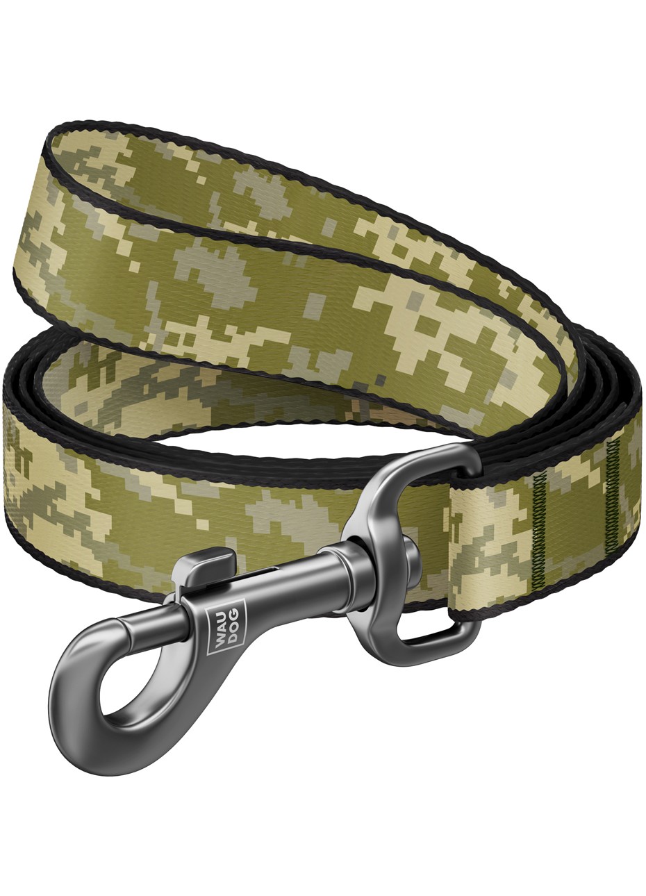 WAUDOG Nylon dog leash, “Military” design, size L, 122 cm L, 25 mm W