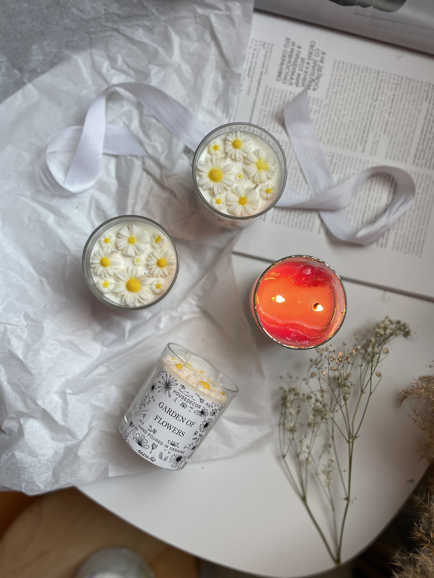 Soy candle "GARDEN OF FLOWERS" 245ml