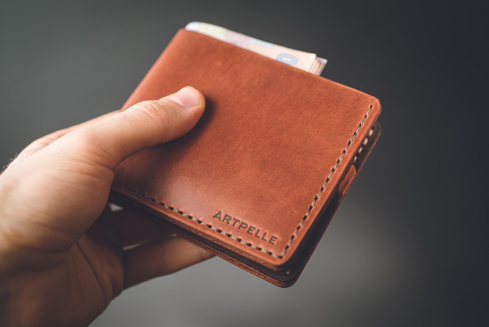 Vintage wallet | Leather wallet | Mini wallet for men | Leather wallet man | Brown wallet | Personalized gift | Bifold wallet