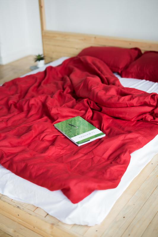 Linen bedding set "poppies field"