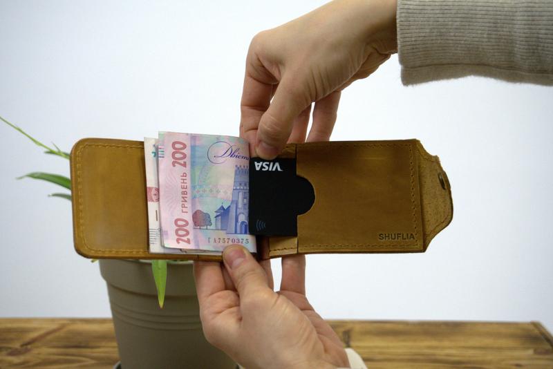 Handmade Leather Money Clip Wallet