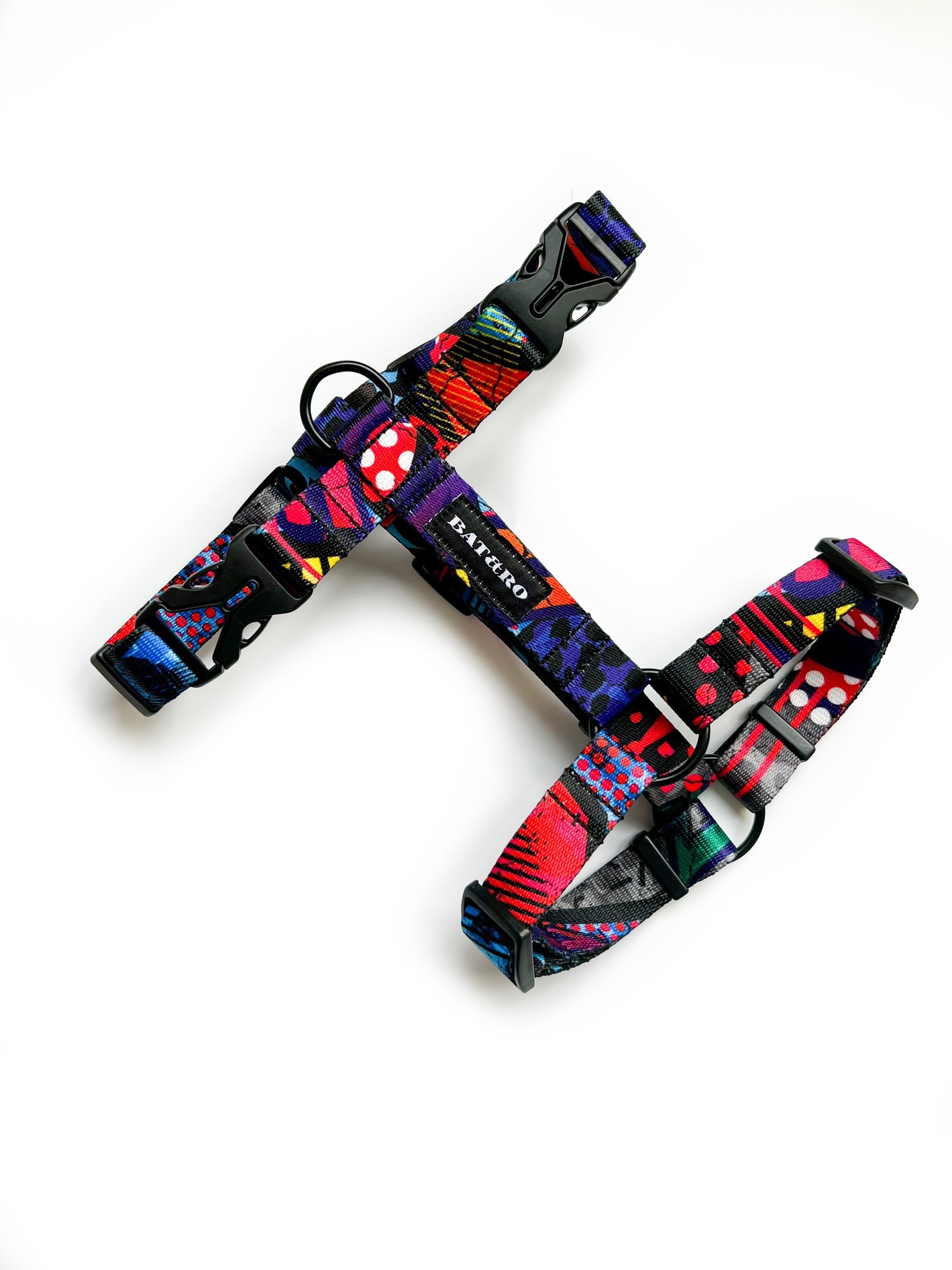 Nylon dog h-harness BAT&RO "Art", size L
