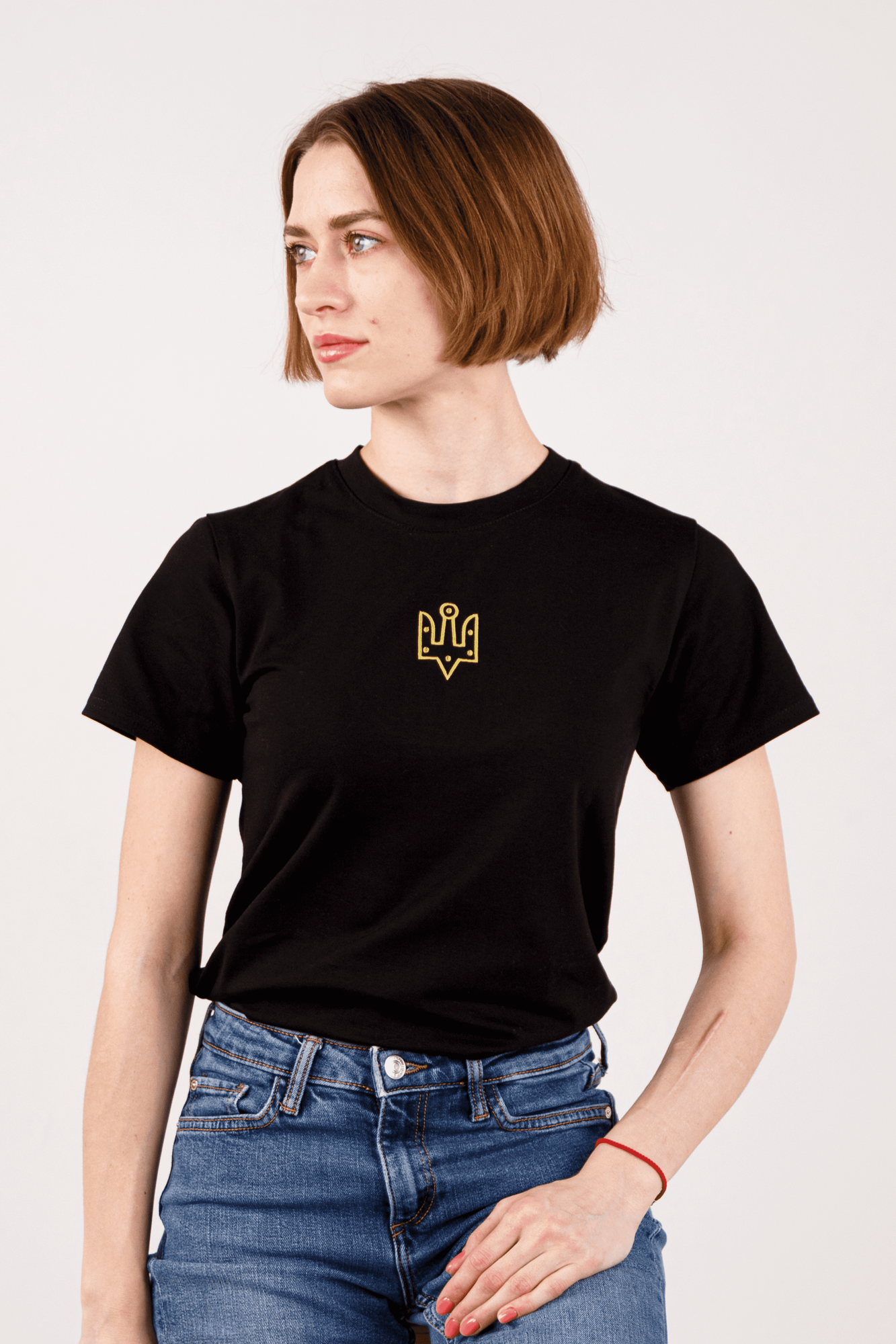 Basic t-shirt with "The trident of Yaroslav the Wise" embroidery