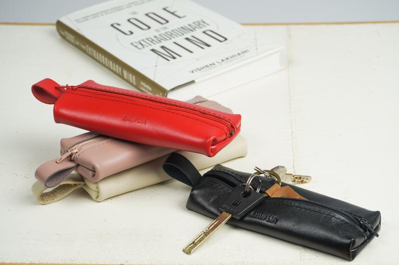Key organizer, leather key case