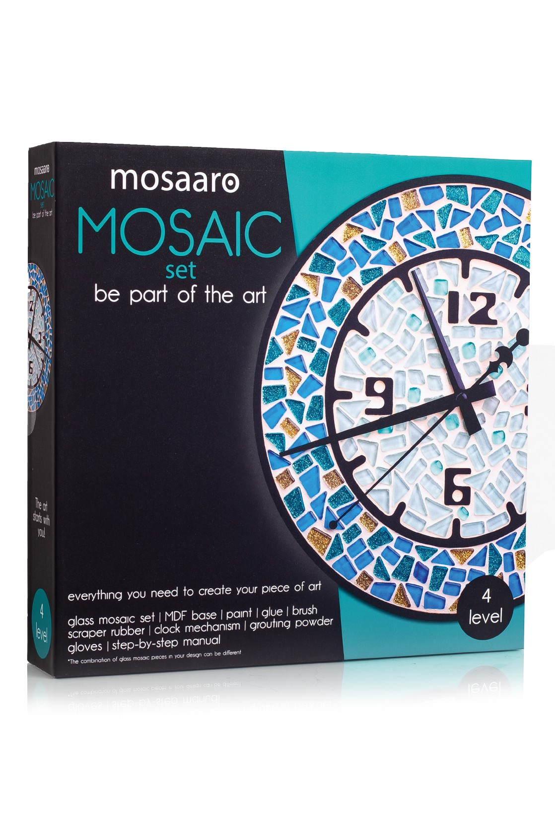 Creativity kit glass mosaic set Mosaaro Round clock  300mm MA4001