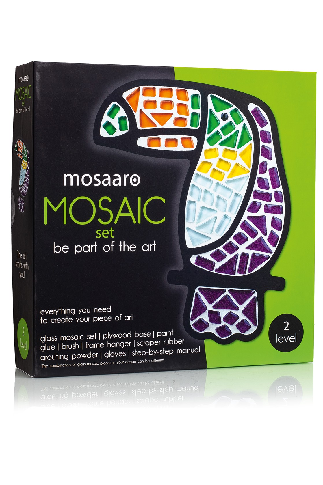 Creativity kit glass mosaic set Mosaaro Tucan 185x223 mm MA2001