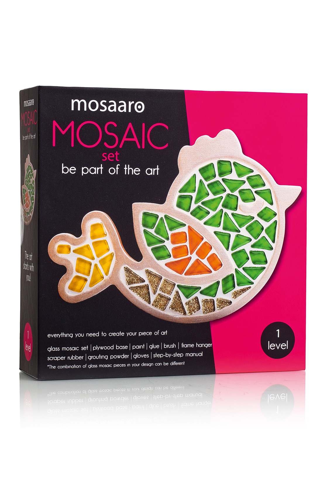 Creativity kit glass mosaic set Mosaaro Bird 145x214 mm MA1005