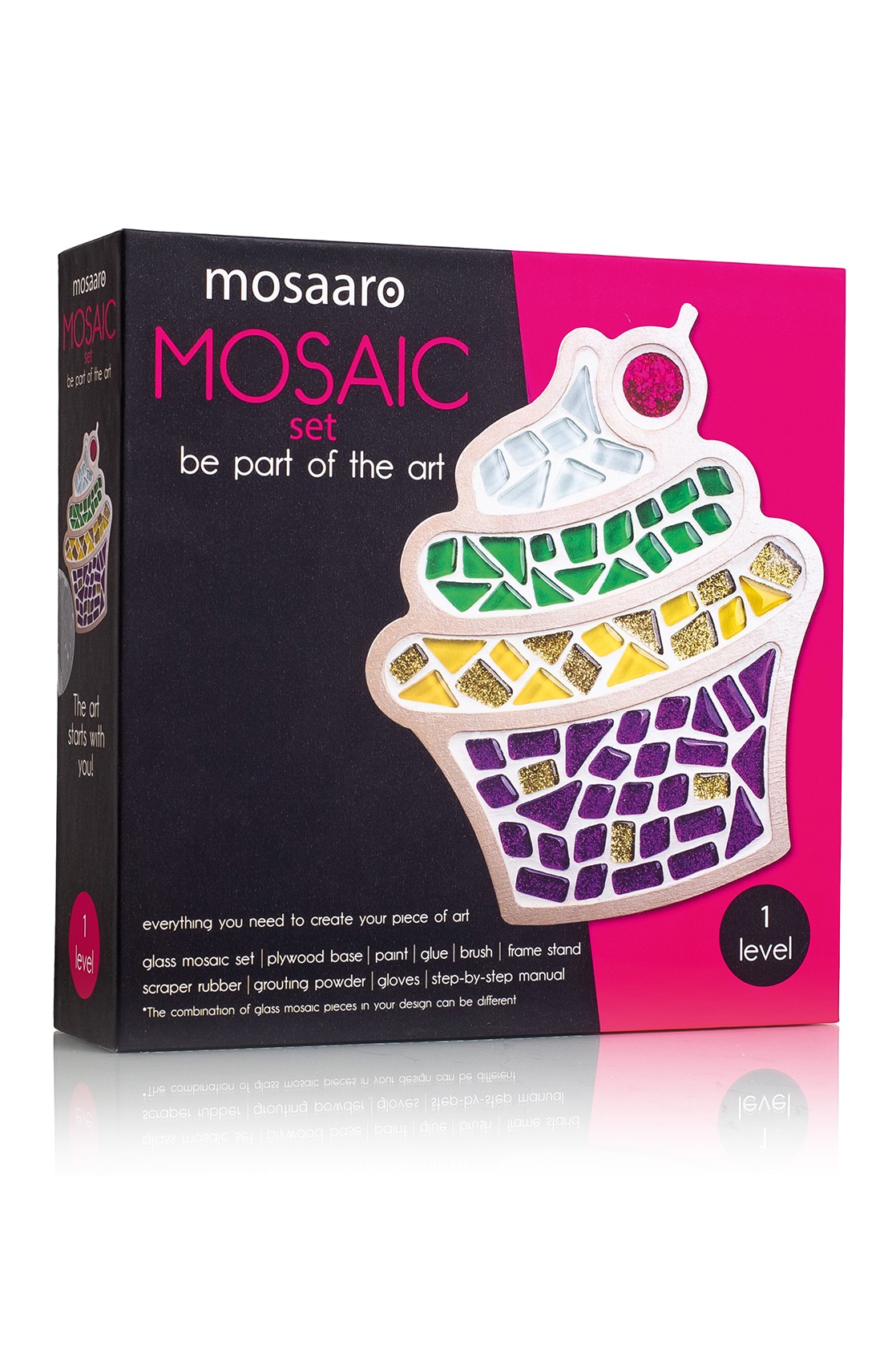 Creativity kit glass mosaic set Mosaaro Cupcake 165x188 mm MA1006