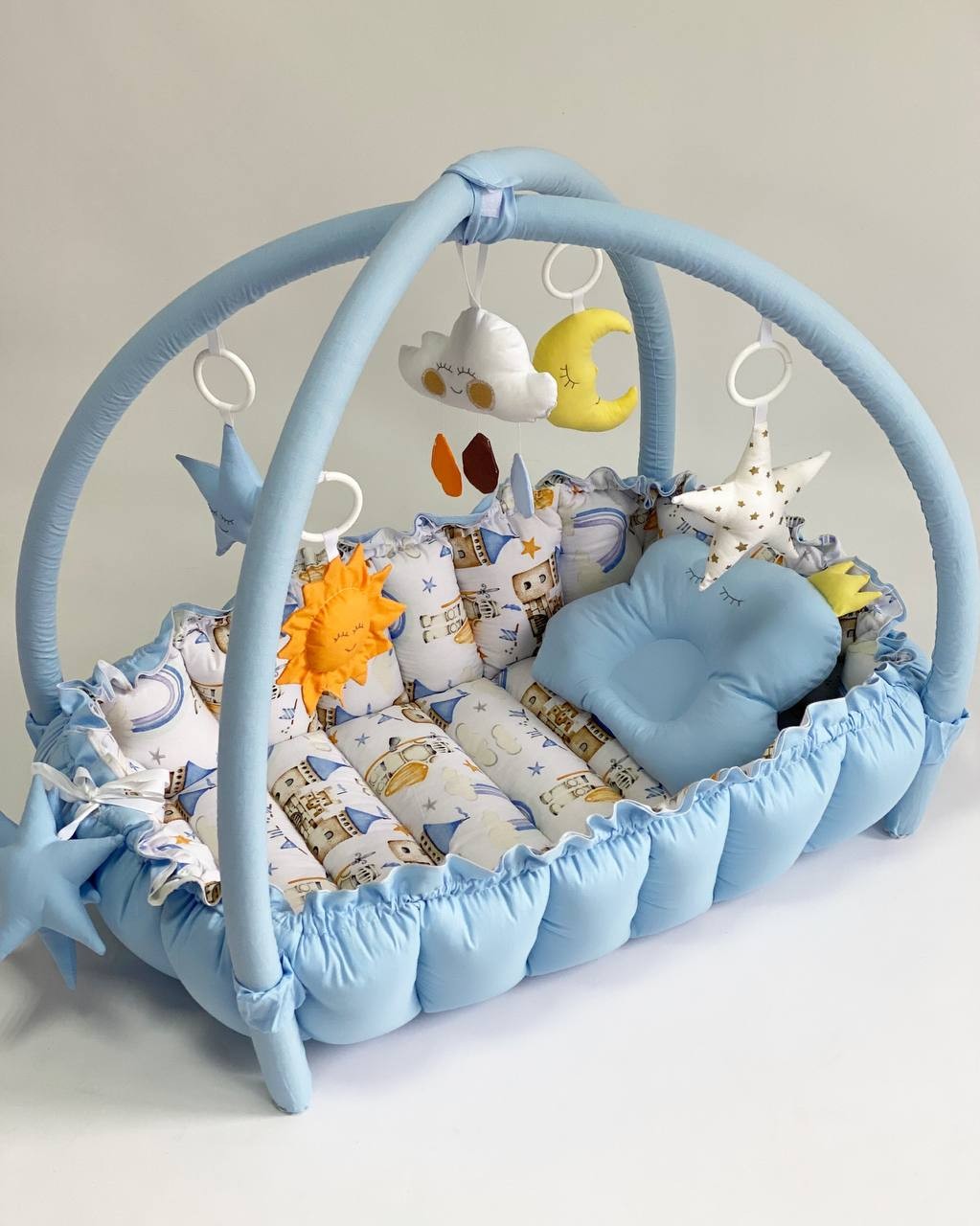 TM Happyluna Children's playmat - babynest for a newborn 2 in 1 "Fairy Tale"
