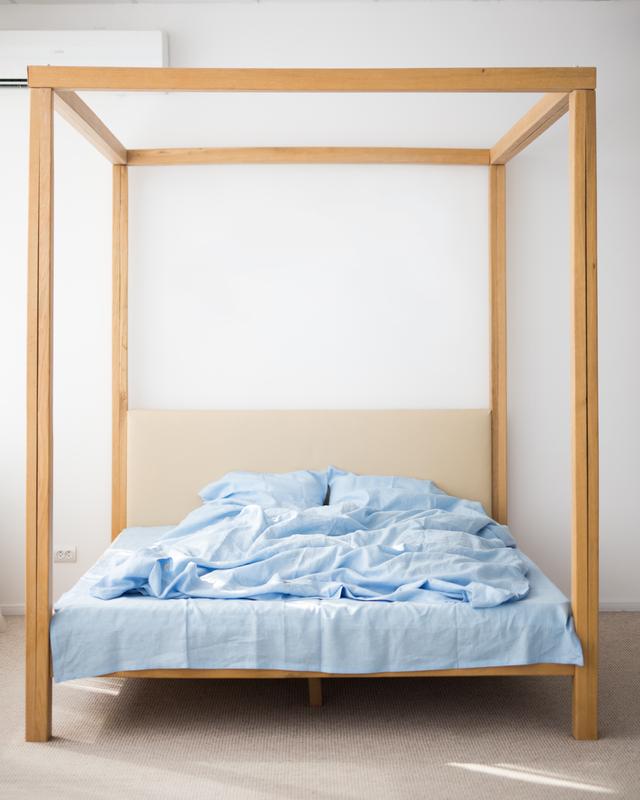 Linen bedding set "sky blue"