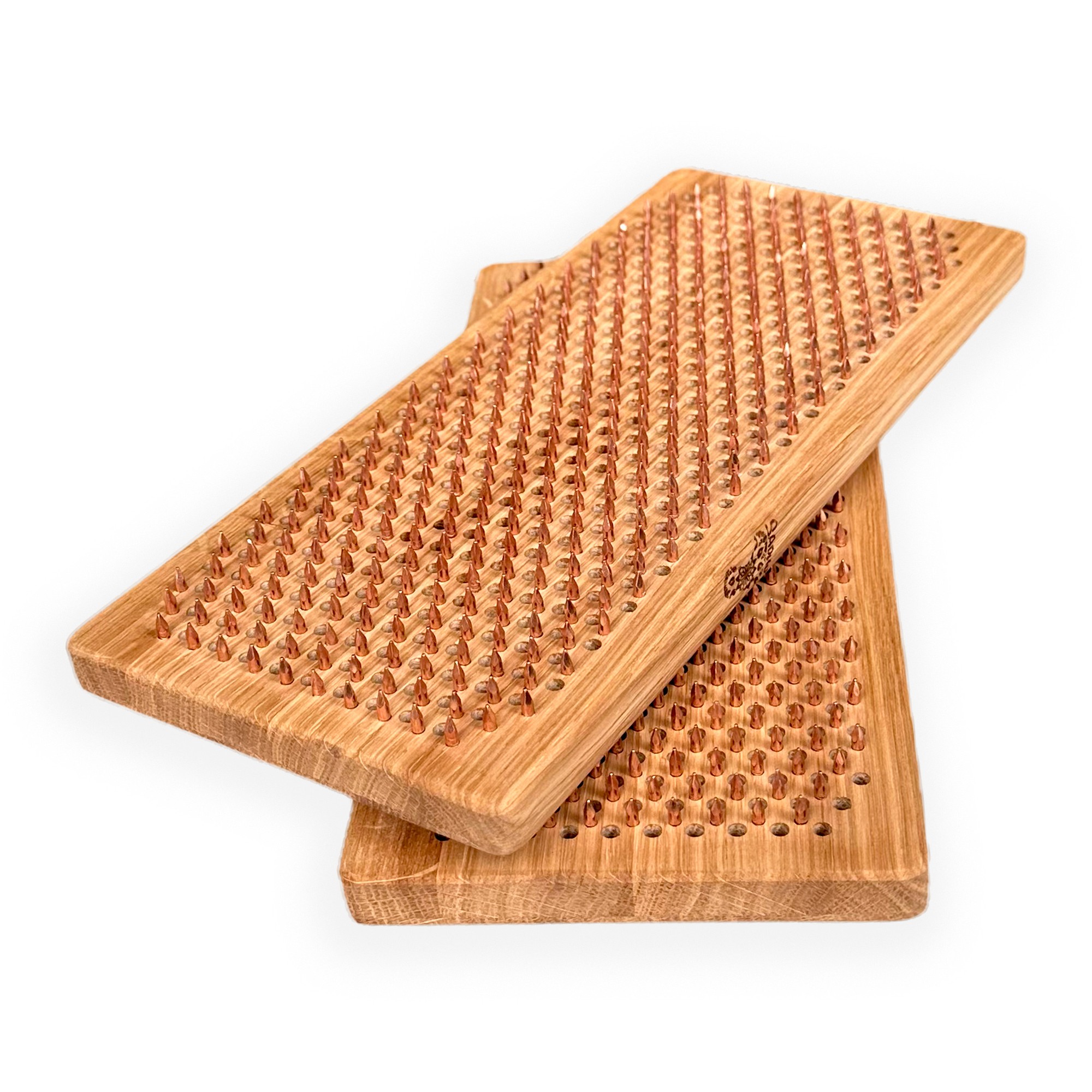 Sadhu board with copper nails from 100 oak wood for yoga meditation