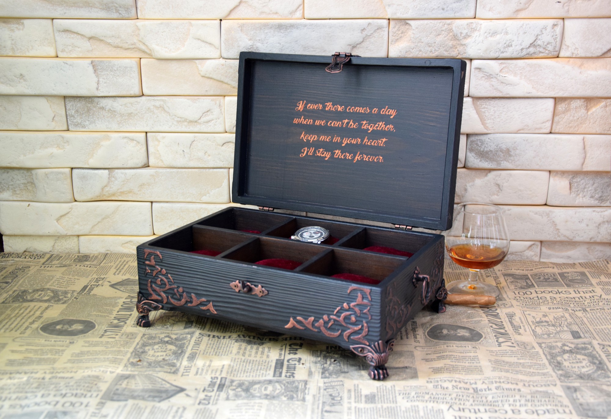Watch box with 6 cushions.