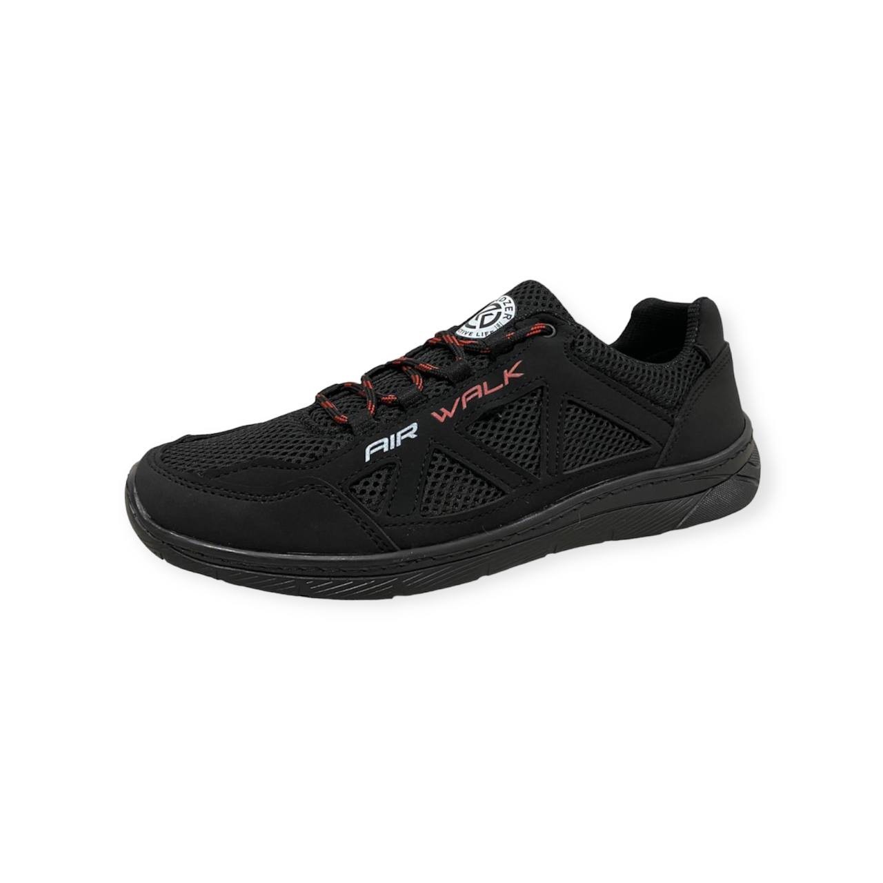 Men's summer textile black sneakers (KLS-710)