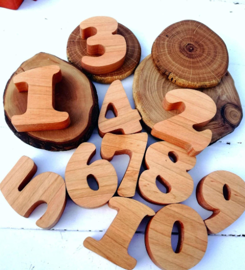 Magnetic Wooden Numbers 1-10 Learning Toy Math Montessori