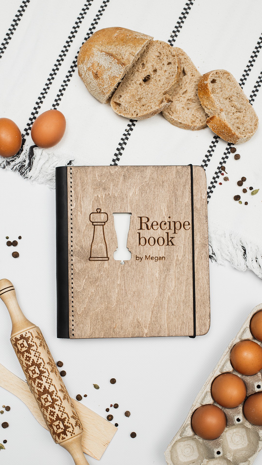 Recipe Book with Leather
