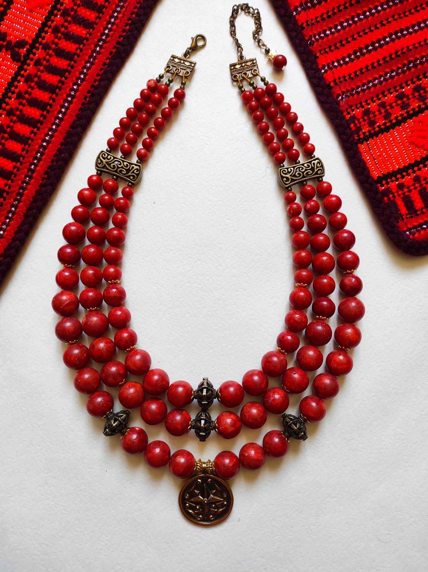 Necklace "Halychanka (2)"  from coral