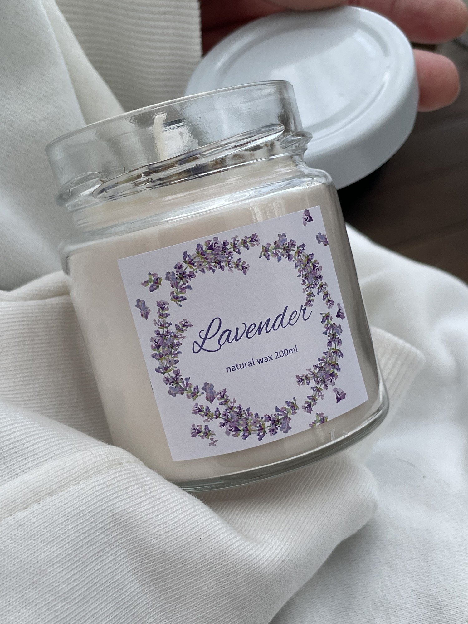 Soy candle with lavender aroma, 200ml