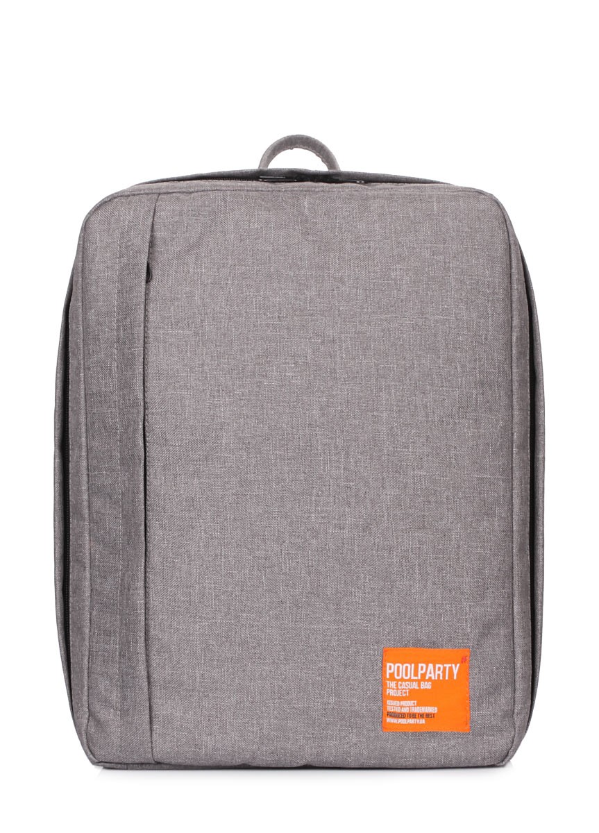 The backpack for carry-on luggage POOLPARTY Airport airport-grey 40 x 30 x 20 cm Wizz Air grey
